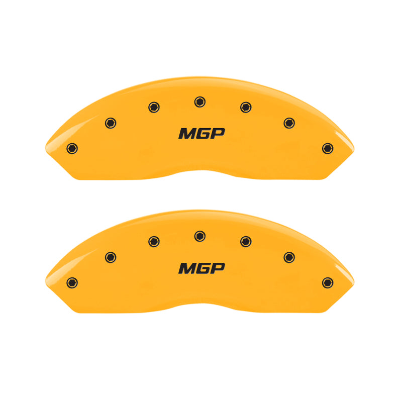 MGP 4 Caliper Covers Engraved Front & Rear MGP Yellow Finish Black Characters 2006 BMW 330i