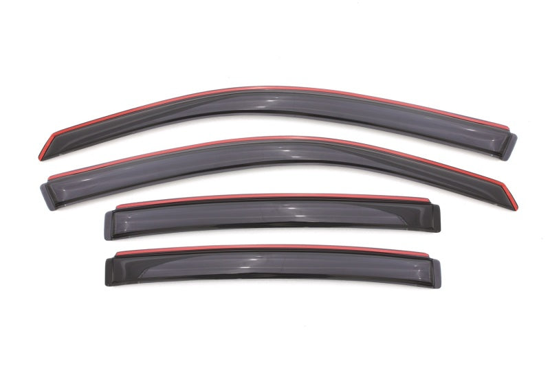 AVS 08-14 Dodge Avenger Ventvisor In-Channel Front &amp; Rear Window Deflectors 4pc - Smoke