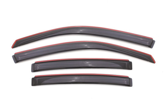 AVS 08-14 Dodge Avenger Ventvisor In-Channel Front &amp; Rear Window Deflectors 4pc - Smoke