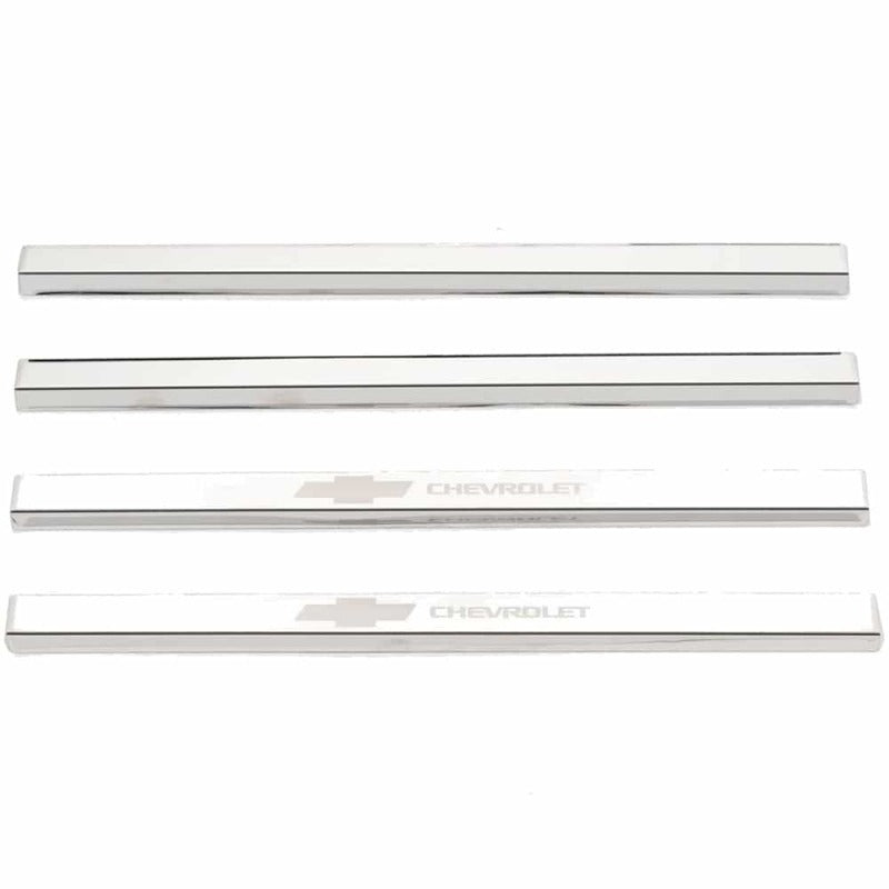 Putco 14-18 Chevy Silv LD - Regular Cab w/ CHEVROLET Etching (4pcs) SS Door Sills