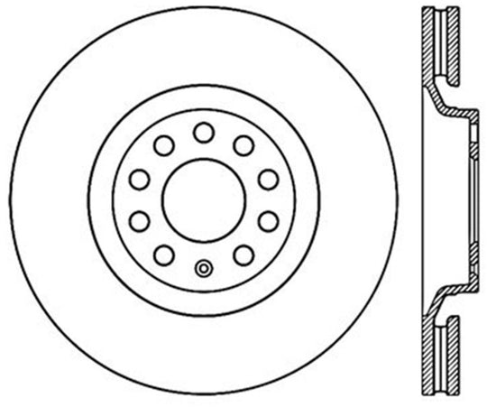 StopTech 01-09 Audi A4 Sport Slotted & Drilled Front Left Cyro Rotor