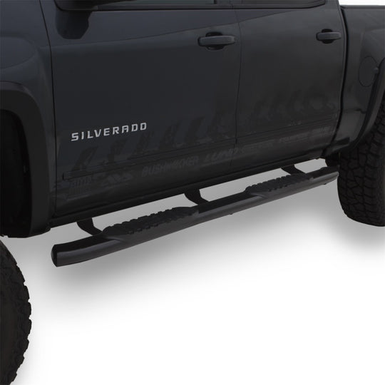 Lund 2019 Chevrolet Silverado 1500 Crew Cab 5in Oval Curved Steel Nerf Bars - Black