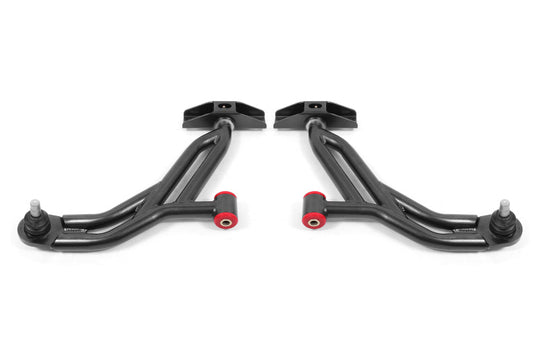 BMR Suspension 05-14 Ford Mustang Lower A-Arms - Black Hammertone - Non-Adjustable