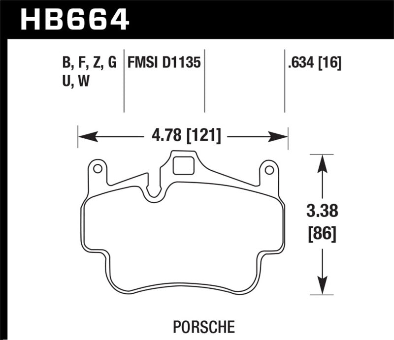 Hawk Porsche 911 ER-1 Endurance Racing Brake Pads (Works with Iron/Metal Rotors)