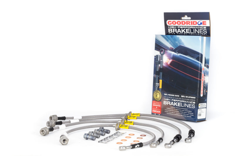 Goodridge 17-20 Honda Civic Si (Si Model Only) Stainless Steel Brake Line Kit