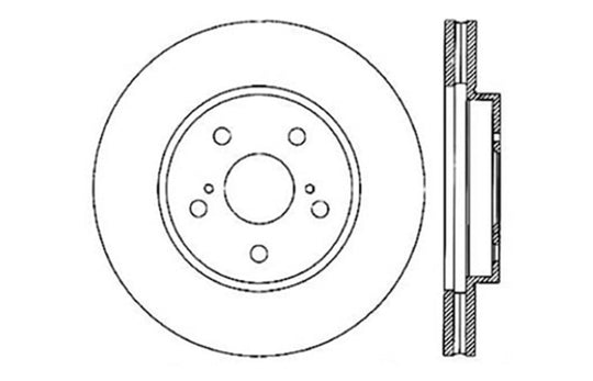 StopTech 02 Lexus ES250/300/330/350/06-12 IS250/300/350 Drilled Cryo Left Front Rotor