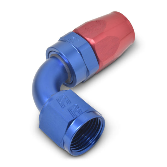 Russell Performance -12 AN Red/Blue 90 Degree Full Flow Hose End