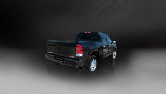 Corsa 10-10 GMC Sierra Denali 6.2L V8 3in Cat-Back Single Side w Twin 4in Black Pro-Series T