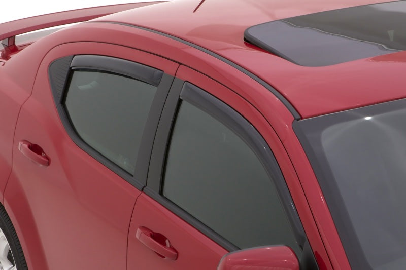 AVS 08-14 Dodge Avenger Ventvisor In-Channel Front &amp; Rear Window Deflectors 4pc - Smoke