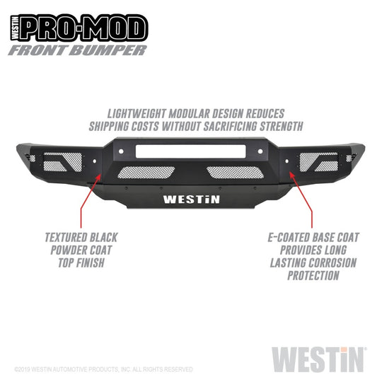 Westin 19-21 Ford Ranger Pro-Mod Front Bumper - Tex. Blk