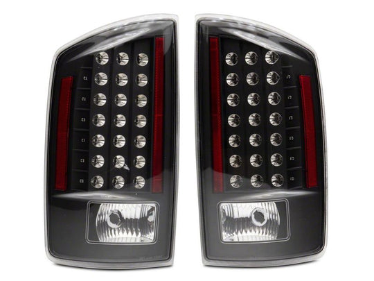 Raxiom 07-08 Dodge RAM 1500 LED Tail Lights- Blk Housing (Clear Lens)