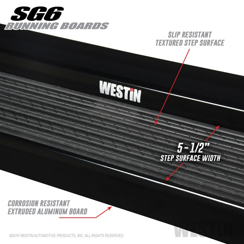 Westin SG6 Black Aluminum Running Boards 89.50 in