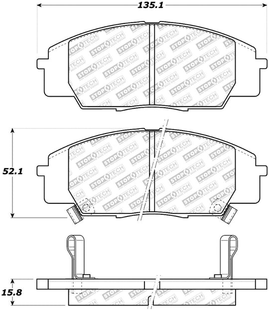 StopTech Street Select Brake Pads - Front