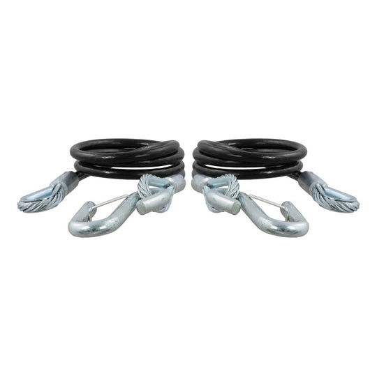 RockJock Curt Towing Safety Cable Kit 44 1/2in Long w/ 2 Snap Hooks 5000lbs 2-Pack