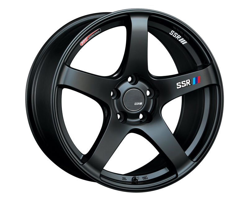 SSR GTV01 18x8.5 5x114.3 40mm Offset Flat Black Wheel 05-07 STI / 11+ tC