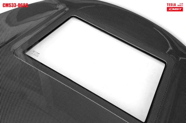 CMST Tuning Carbon Fiber Hood Clearview Glass Transparent for Tesla Mo
