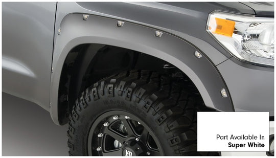 Bushwacker 16-18 Toyota Tundra Fleetside Pocket Style Flares 4pc 66.7/78.7/97.6in Bed - Super White