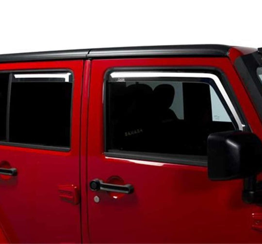 Putco 07-18 Jeep Wrangler JK - 4 Door Element Tinted Window Visors