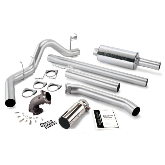 Banks Power 98-02 Dodge 5.9L Std Cab Monster Exh w/ Power Elbow - SS Single Exh w/ Chrome Tip