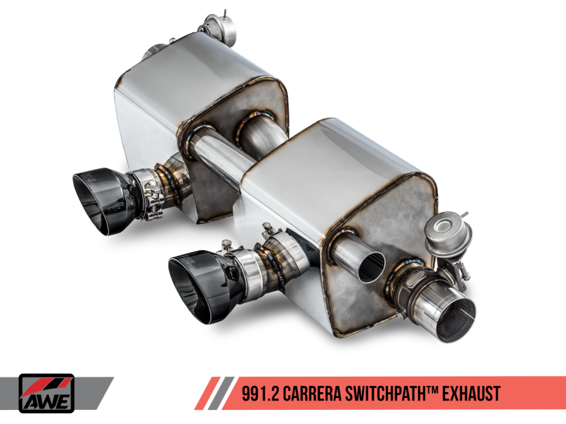 AWE Tuning Porsche 911 (991.2) Carrera / S SwitchPath Exhaust for PSE Cars - Chrome Silver Tips