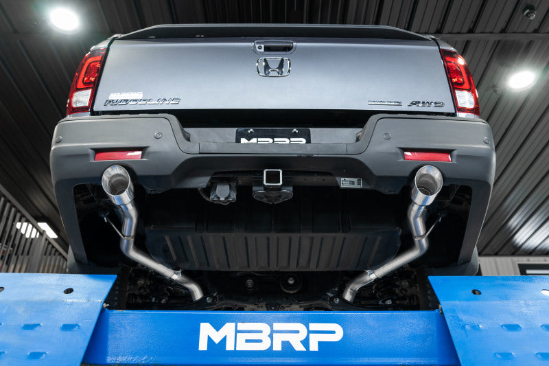 MBRP 21-22 Honda Ridgeline T304 Stainless Steel 2.5in Cat-Back - Dual Split Rear Exit