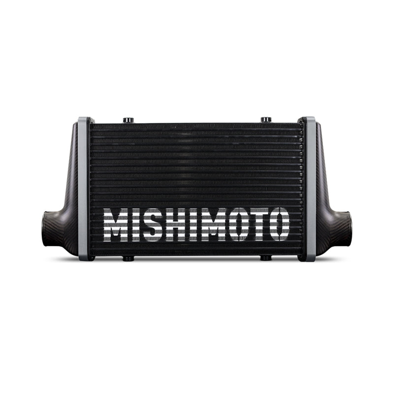 Mishimoto Universal Carbon Fiber Intercooler - Matte Tanks - 600mm Black Core - S-Flow - GR V-Band