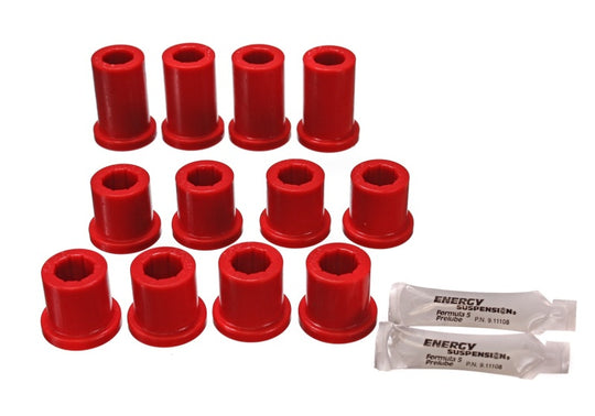 Energy Suspension 84-85 Toyota 4Runner 2 &amp; 4WD Red Front Leaf Spring Bushing Set