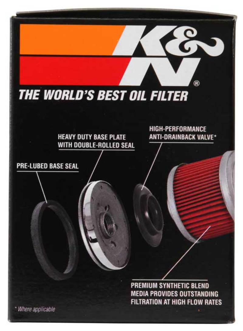 K&N Oil Filter 02-10 Harley Davidson VRSC 3in OD x 3.844in Height