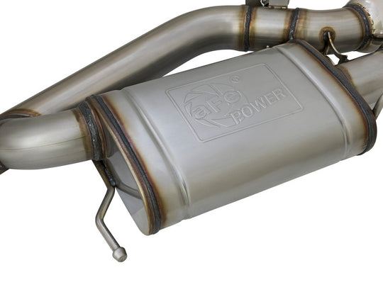 aFe MACHForce XP 3in 304 SS Cat-Back Dual Mode Exhaust w/ Polished Tips 16-17 Cadillac ATS-V V6-3.6L