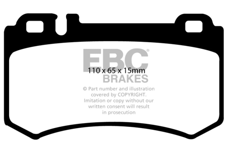 EBC 08+ Mercedes-Benz CLK63 AMG (BLACK) 6.2 Bluestuff Rear Brake Pads