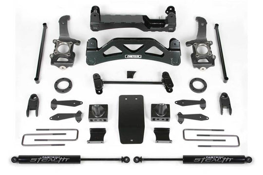 Fabtech 04-08 Ford F150 4WD V8 Only 6in Basic Sys w/Frt Shk Extns & Stealth Rr