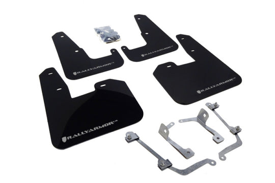 Rally Armor 08-11 Subaru STI (Hatch Only) / 11-14 WRX (Hatch Only) Black UR Mud Flap w/Silver Logo