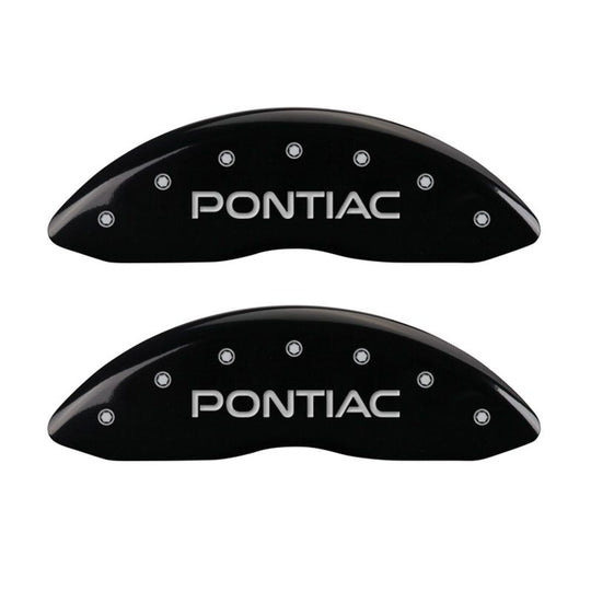 MGP 4 Caliper Covers Engraved Front Pontiac Rear Arrow Black Finish Sil Char 2004 Pontiac Bonneville