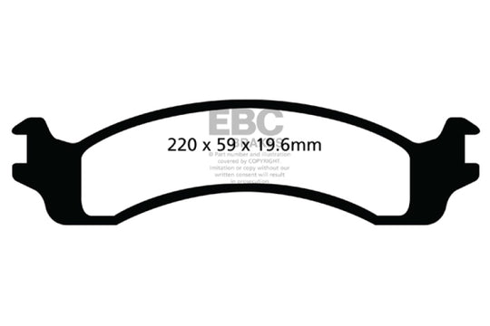 EBC 00-02 Dodge Ram 2500 Pick-up 5.2 2WD (Pad with wear sensor) Greenstuff Front Brake Pads