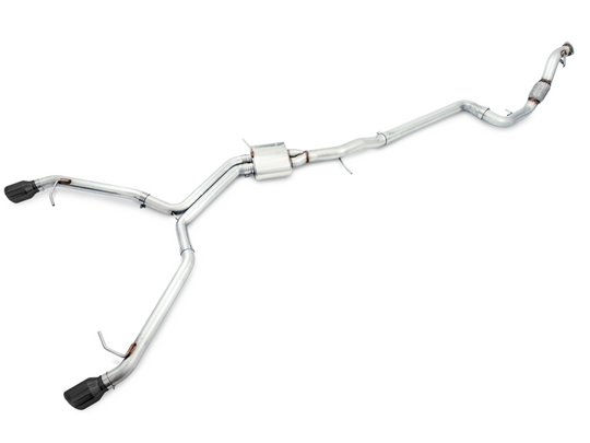 AWE Tuning Audi B9 A5 Touring Edition Exhaust Dual Outlet - Chrome Silver Tips (Includes DP)