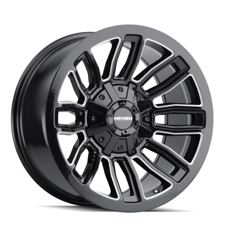 Mayhem 8108 Decoy 20x10 / 8x165.1 BP / -19mm Offset / 130.8mm Hub Black w/ Milled Spokes Wheel