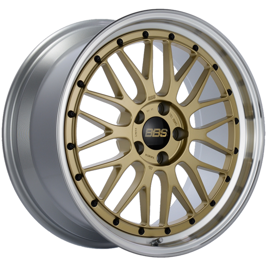 BBS LM 19x9 5x112 ET42 Gold Center Diamond Cut Lip Wheel -82mm PFS/Clip Required