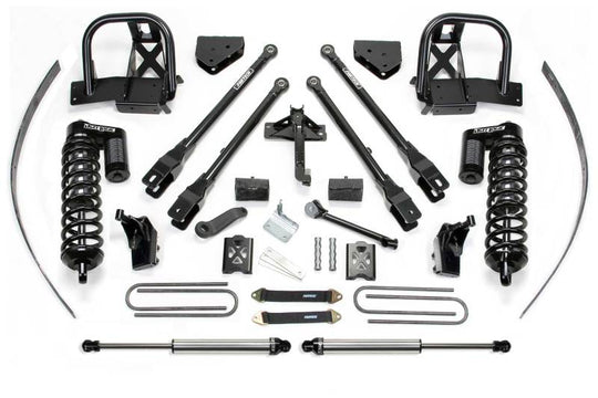 Fabtech 08-10 Ford F250 4WD w/o Factory Overload 8in 4Link Sys w/Dlss 4.0 C/O & Rr Dlss