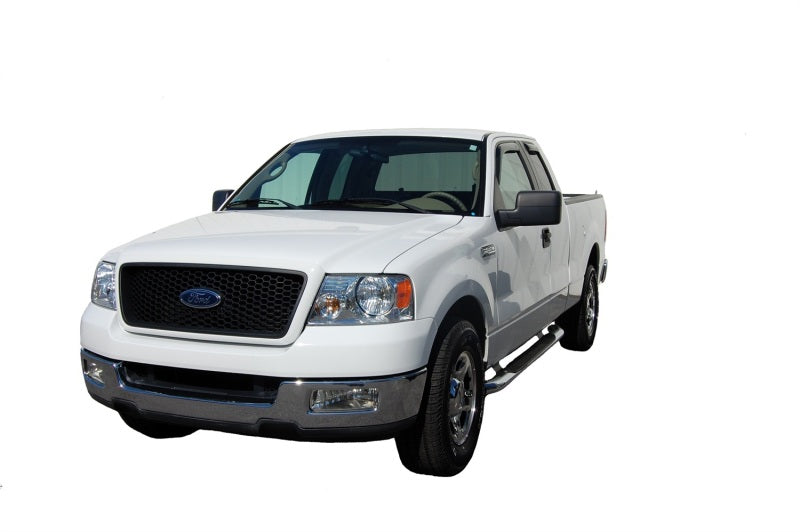 AVS 04-14 Ford F-150 Supercab Ventvisor In-Channel Front &amp; Rear Window Deflectors 4pc - Smoke