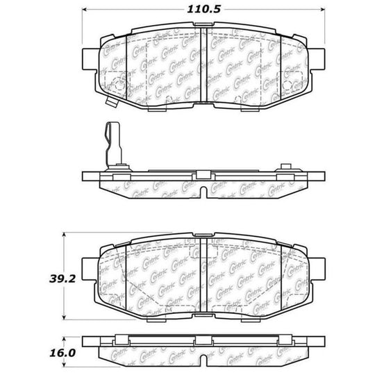 StopTech Street Touring 06-10 Subaru Legacy Sedan/Outback/13 BRZ Rear Brake Pads