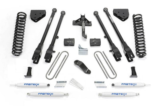 Fabtech 08-16 Ford F250/F350 4WD 4in 4Link Sys w/Coils & Perf Shks