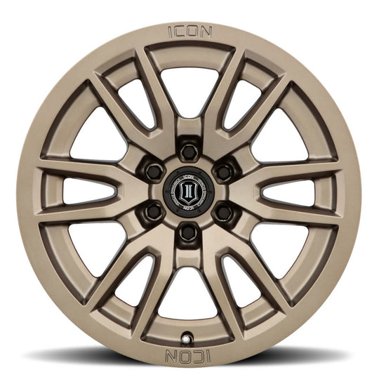 ICON Vector 6 17x8.5 6x5.5 0mm Offset 4.75in BS 106.1mm Bore Bronze Wheel