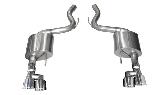 Corsa 18-19 Ford Mustang 5.0L 3in Touring Axle-Back Dual Rear Exit 4in Polished Pro-Series Tips