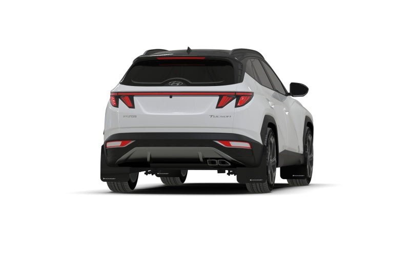 Rally Armor 22-24 Hyundai Tucson Black UR Mud Flap w/Grey Logo