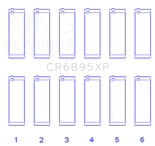 King Ford Ecoboost 3.5L V6 (Size 0.26) Connecting Rod Bearing Set