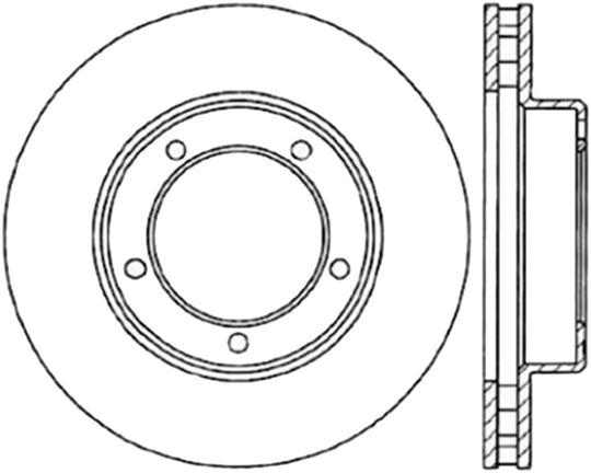 StopTech 98-07 Lexus LX / Toyota Land Cruiser Cryo Slotted Front Left Sport Brake Rotor