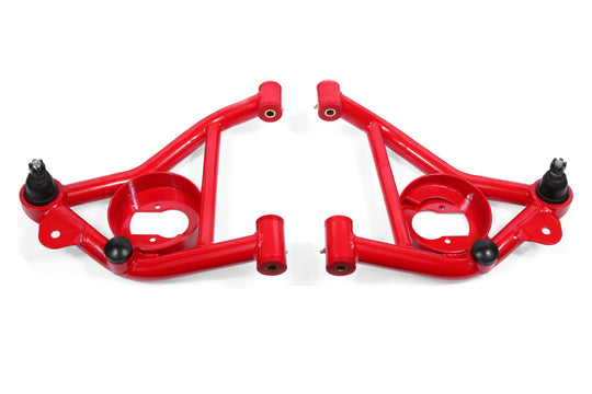 BMR 82-82 3rd Gen F-Body Non-Adj. Lower A-Arms w/ Spring Pocket (Polyurethane) - Red