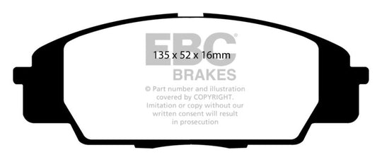 EBC 07-11 Acura CSX (Canada) 2.0 Type S Bluestuff Front Brake Pads