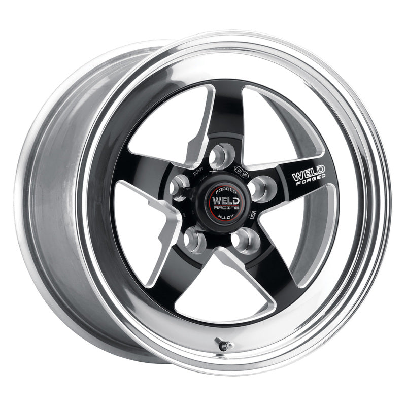 Weld S71 15x14.33 / 5x4.75 BP / 3.5in. BS Black Wheel (Low Pad) - Non-Beadlock