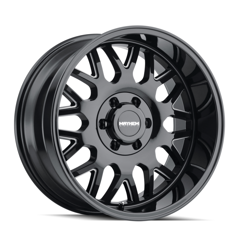 Mayhem 8110 Tripwire 20x10 / 5x139.7 BP / -19mm Offset / 87.1mm Hub Black w/ Milled Spokes Wheel